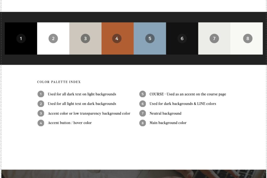 screenshot of a Northfolk template brand guide example